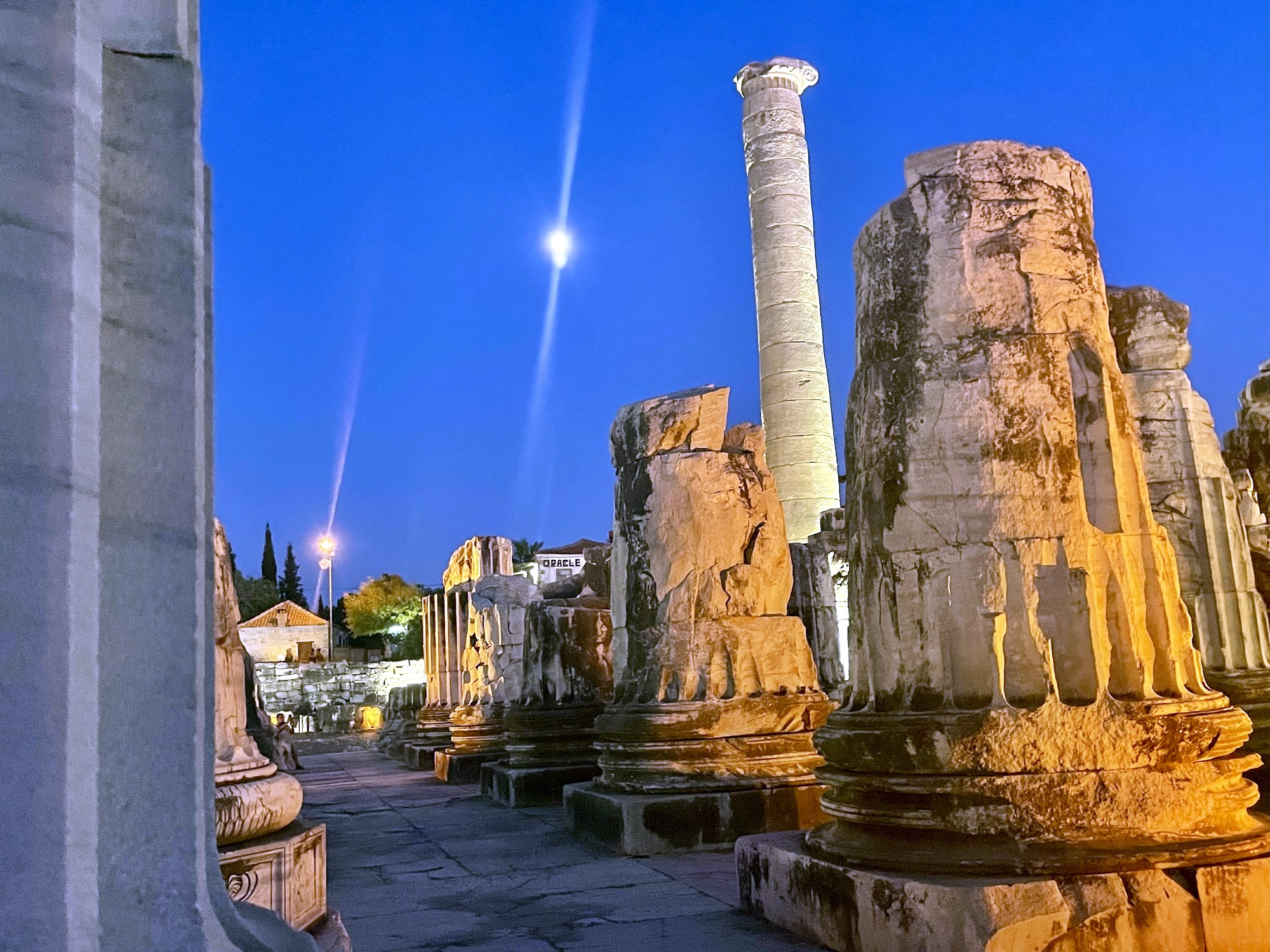 Temple of Apollo in Didyma at night Temple of Apollo in Didyma at night