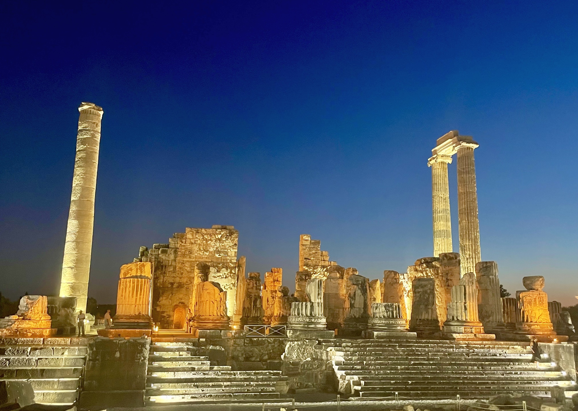 Temple of Apollo in Didyma at night Temple of Apollo in Didyma at night
