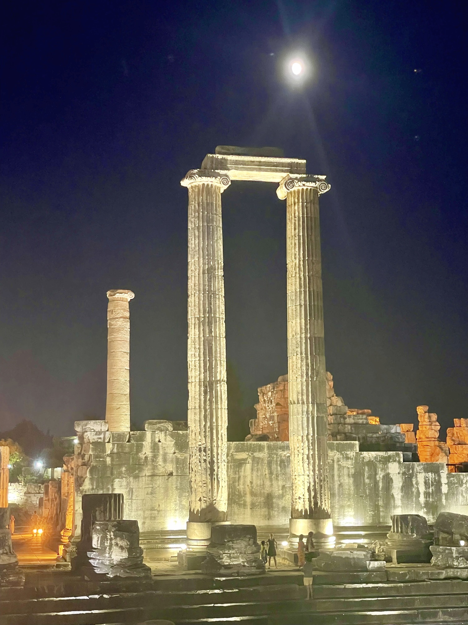 Temple of Apollo in Didyma at night Temple of Apollo in Didyma at night