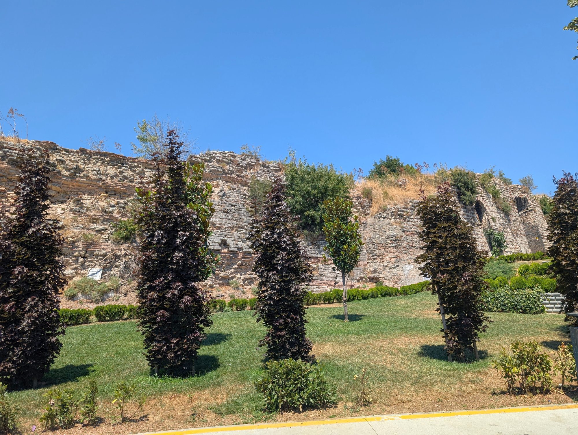 Third Military Gate of the Theodosian Walls of Constantinople can be seen on the right Third Military Gate of the Theodosian Walls of Constantinople can be seen on the right