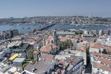 View from the Galata Tower in Istanbul View from the Galata Tower in Istanbul