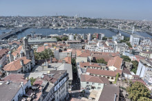 View from the Galata Tower in Istanbul View from the Galata Tower in Istanbul