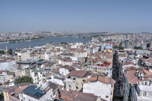 View from the Galata Tower in Istanbul View from the Galata Tower in Istanbul